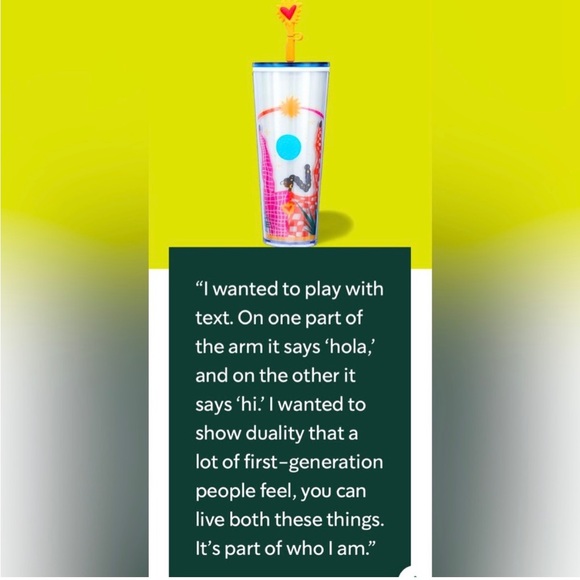 💛 Starbucks 2023 Limited Edition Manuela Guillen Silicone Straw Topper Tumbler - Picture 8 of 8
